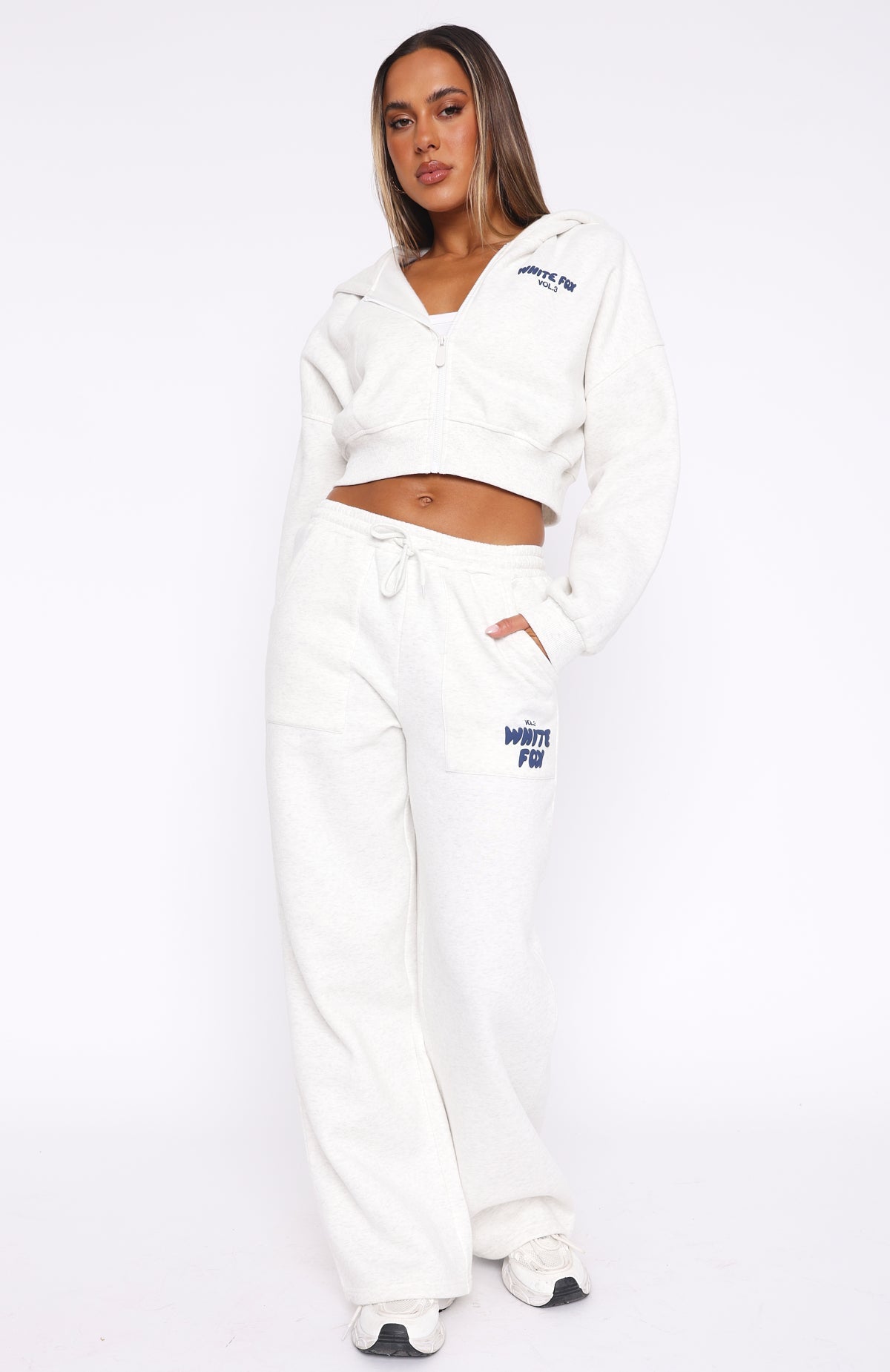 Offstage Wide Leg Sweatpants Mineral Grey