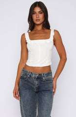 Betting On Us Bustier White
