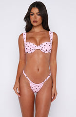 Balia Bikini Top Pink Polka Dot