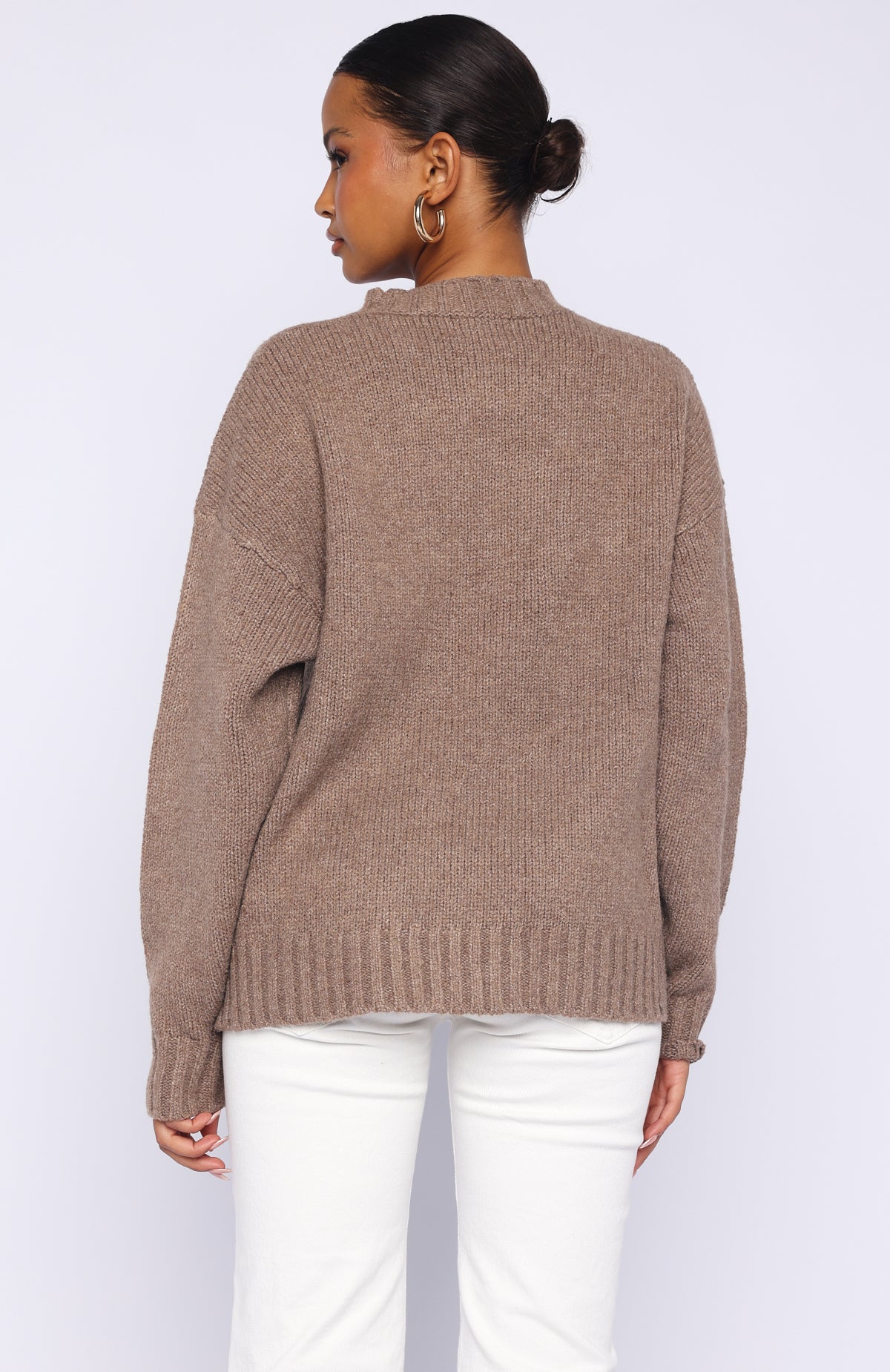Apres Ski With Me Knit Sweater Taupe