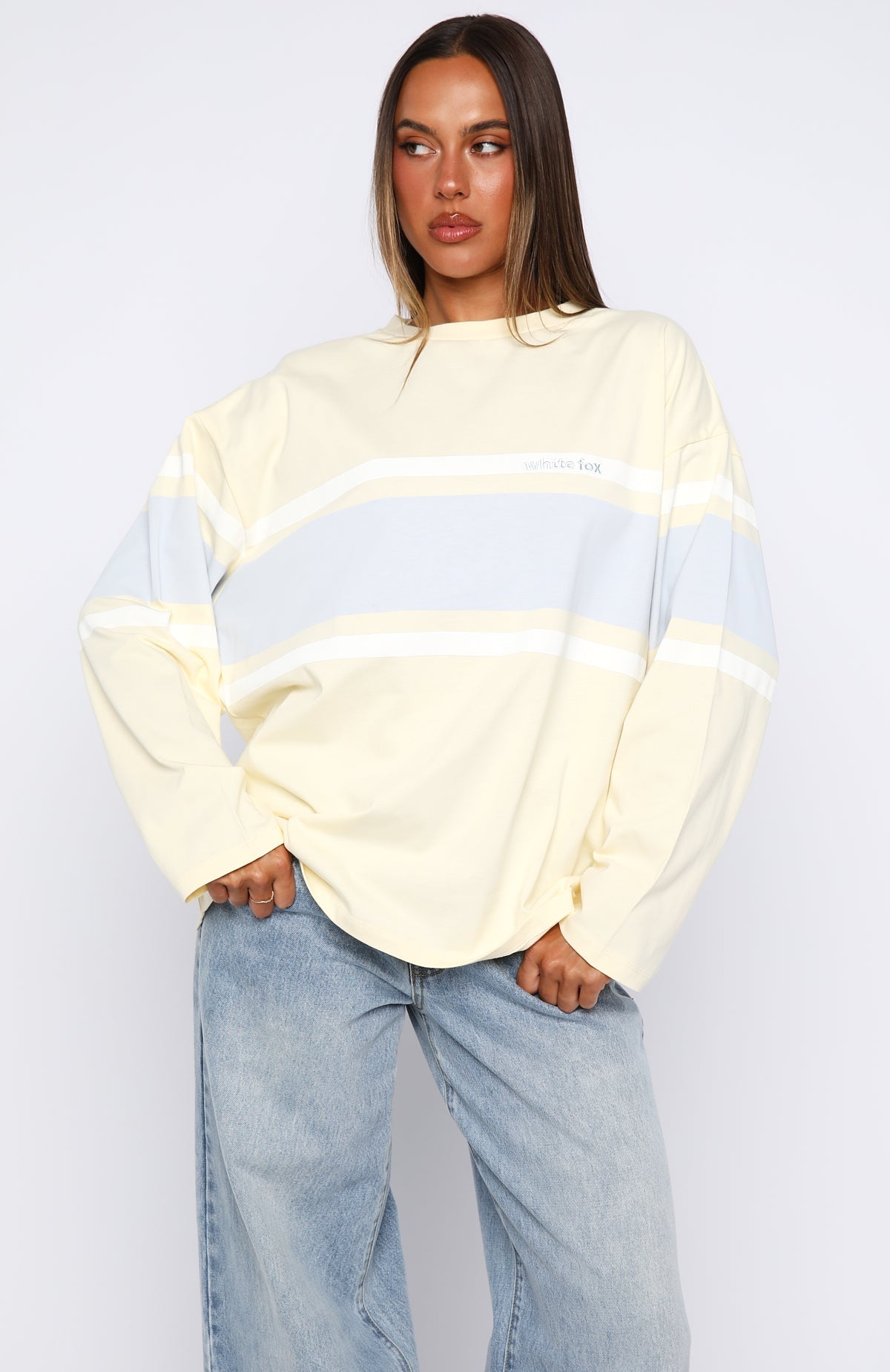 Bad Timing Oversized Long Sleeve Tee Lemon