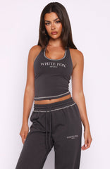 Chill In Style Halter Top Charcoal